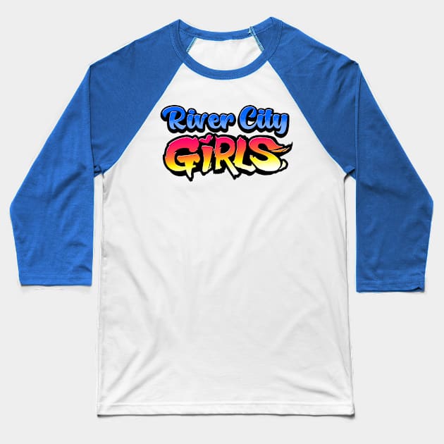 River city girls Logo Baseball T-Shirt by MrDelta